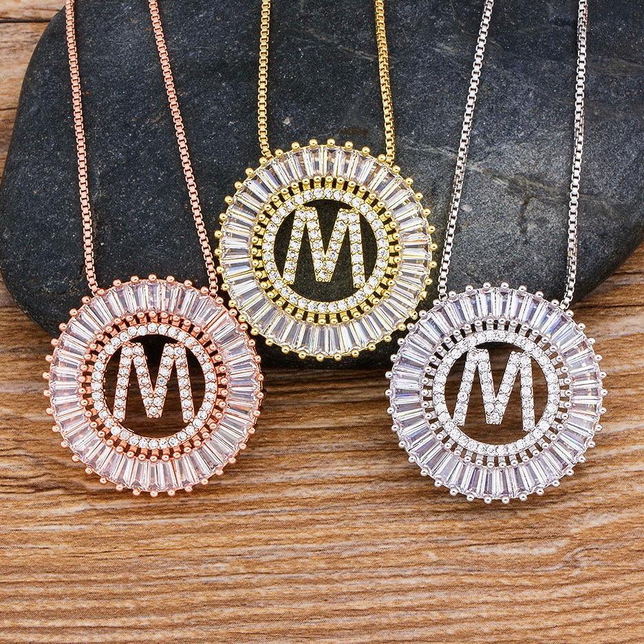 Rose Gold Plated Sterling Silver Letter M Pendant Necklace 14 - 32 Inches |  Jewellerybox.co.uk